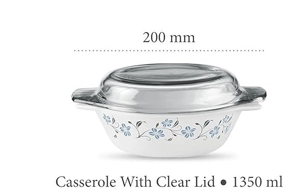 La Opala Grace Blue casserole Bowl with Lid