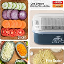 AYPEE Quickuts 3 Different Blades Vegetable Grater 2200 ml with Plastic Collecton Box,2 Grater Plate,1 Slicer Blade, Stainless Steel Multi Functional Slicer for Vegetables, Fruit & Cheese,