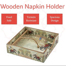 Napkin/tissue/serviettes Holder with Gold Engraving | Pack of 1