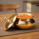 Brass Degchi with Lid – Pital Degchi / handi for Cooking | Kalai Lined Hammered