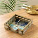 Napkin/tissue/serviettes Holder with Gold Engraving | Pack of 1