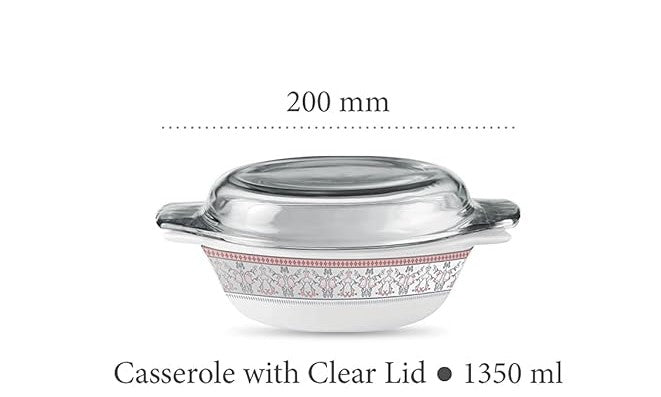 La Opala Moroccan Pink Casserole Bowl with Lid