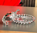 Feng Shui vastu Crystal Glass Turtle Crystal Tortoise Crystal kachua with Crystal Plate