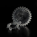 Feng Shui vastu Crystal Glass Turtle Crystal Tortoise Crystal kachua with Crystal Plate