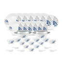 La Opala, Pearl Collection, Opal Glass Dinner Set 35 pcs, Indigo Bliss