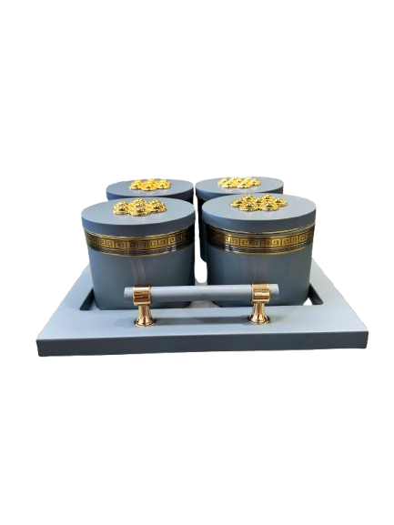 Utility/serving Container Phantom Plus 4 Set Acralic Containers with Airtight Lid (4 colours)