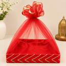Shagun/hamper Square Tokri/box 2 Sizes Red