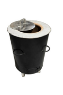 Charcoal Clay Drum Tandoor with wheels 18 inch