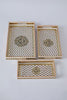 Serving Trays Set of 3 wooden assorted design