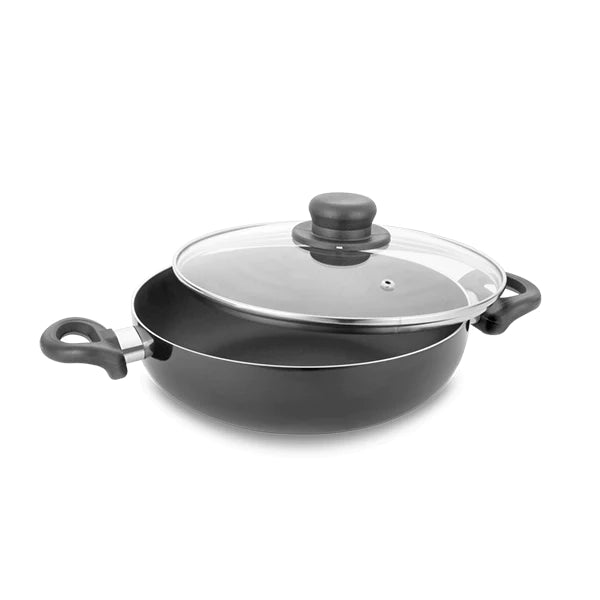 Allure Non Stick Kadai/wok With Glass Lid 3mm thick (Classic)