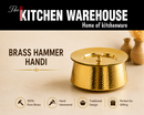 Hammered Pure Brass Handi pot with kalai inside Sizes -3