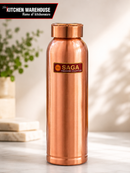 Copper Bottle Hammered 950 ml New design (Pure original copper bottle) with plastic cap