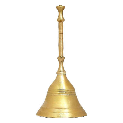 Brass Pooja Puja Bell/Ghanti Made of Solid Brass Height 2 Sizes