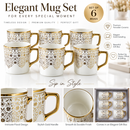 Mark Cup set of 6 Midas - Shaily Deco 1017