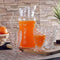 Crystal serving glass jug with lid and 6 glasses
