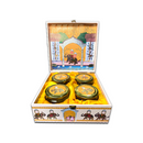 Dry fruit Box with 4 glass jars (Assorted colours)