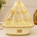 Shagun/hamper Rectangle Tokri/box Big Off white/light yellow