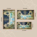 Serving Trays Set of 3 wooden assorted design