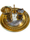 Polished Brass Pooja Thali 4 Piece set