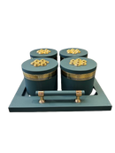 Utility/serving Container Phantom Plus 4 Set Acralic Containers with Airtight Lid (4 colours)