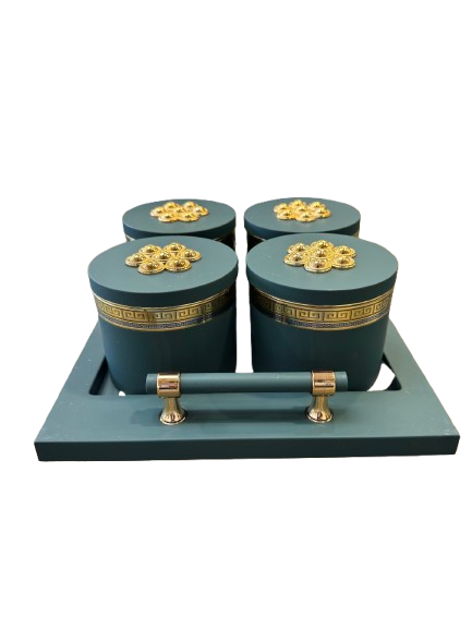 Utility/serving Container Phantom Plus 4 Set Acralic Containers with Airtight Lid (4 colours)