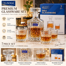 Drinking whiskey Glass set/ Glassware set 7pc