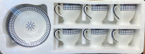 Mark Cup and saucer set of 6 Design 7