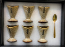 Dessert set of 12 6 cup and 6 spoon