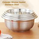 Stainless steel Vegetables Colander rice sieve strainer bowl