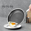 Triply Stainless Steel Cookware Honeycomb Nonstick Coating Frying Pan 2 sizes