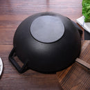 Cast Iron Pre-Seasoned  Wok with 2 Handles