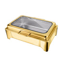 Gloden Chafing dish rectangle Hydraulic with flip top 9 Litre double