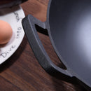 Cast Iron Pre-Seasoned  Wok with 2 Handles
