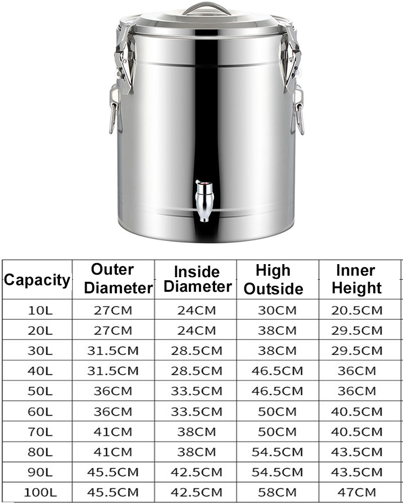 Stainless Steel Insulated Soup/Tea/Water Barrel with Faucet/kettle