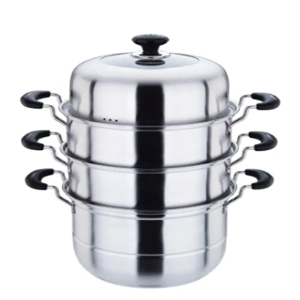 4 Layer Stainless Steel Steamer Pot Size 28cm-36cm For Home