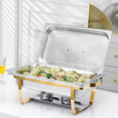 Chafing Dish/Food Warmer Gold & Silver Two-Tone Finish 11L approx.