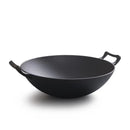 Cast Iron Pre-Seasoned  Wok with 2 Handles