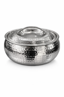 Stainless Steel Hammered insulated Casserole 2000ml(Lily)