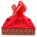 Shagun/hamper Square Tokri/box 2 Sizes Red