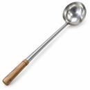 Wok Ladle Cooking Scoop Stainless Steel wooden handle 10cm Dia.