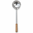 Wok Ladle Cooking Scoop Stainless Steel wooden handle 10cm Dia.