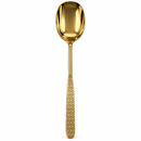 PVD Gold Serving Spoon with Patterned Handle – 30.5cm