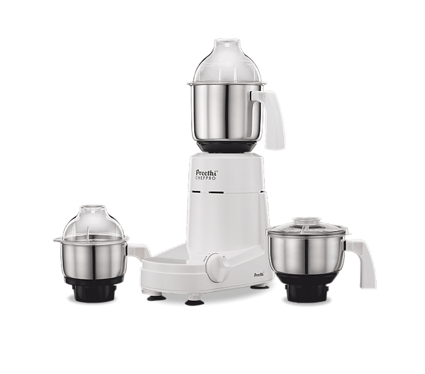Preethi ChefPro  750-Watt Mixer Grinder with 3 Jars (White)