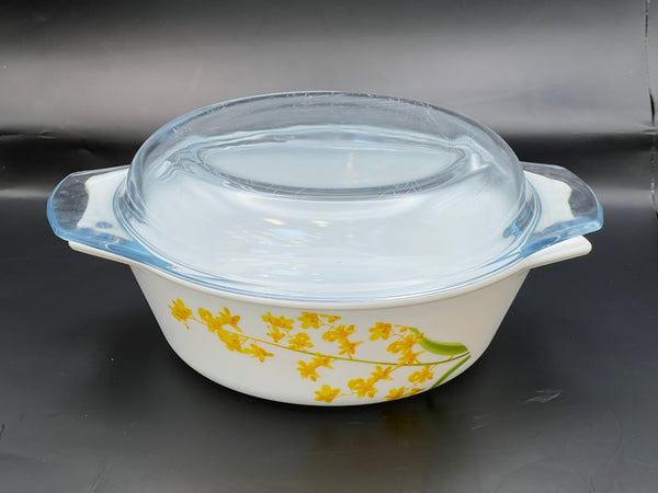 La Opala Yellow Grace casserole Bowl with Lid