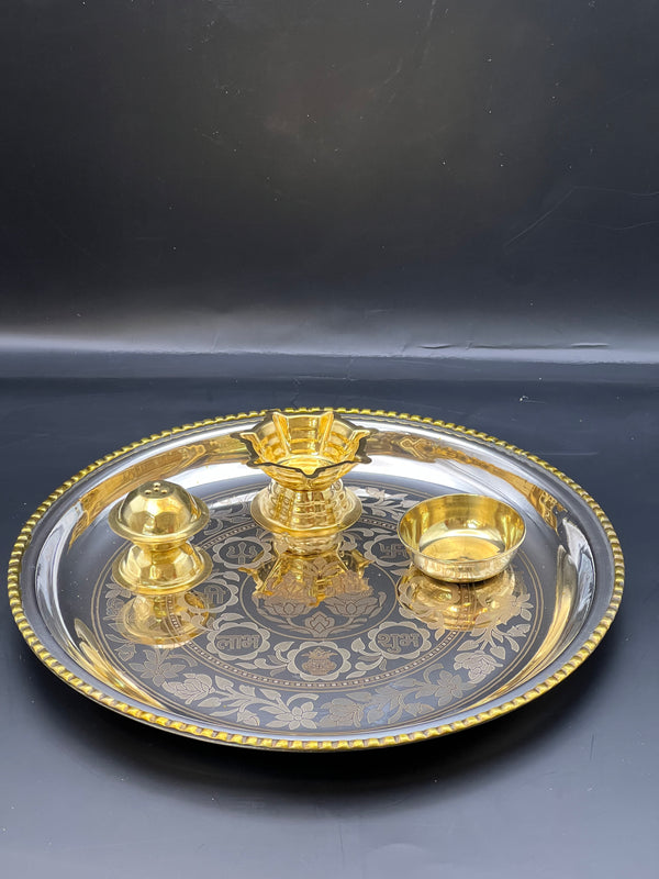 Pooja Thali Dia - 22.5 cm Heavy