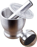 Brushed Stainless Steel Spice Grinder Pill crusher Mortar and pestle / imam dasta