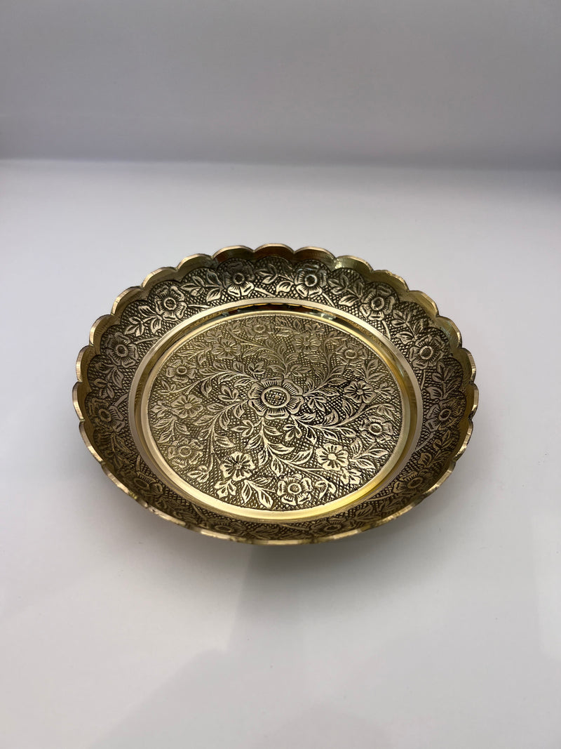 Brass pooja plate heavy