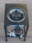 Auto Ignition LARGE Ring Gas Burner with Stainless Steel Stand hose regulator included