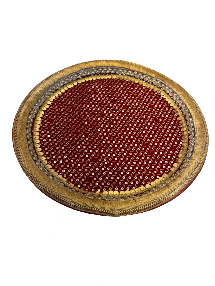 Velvet pooja/ decoration thali 37cms (approx.)