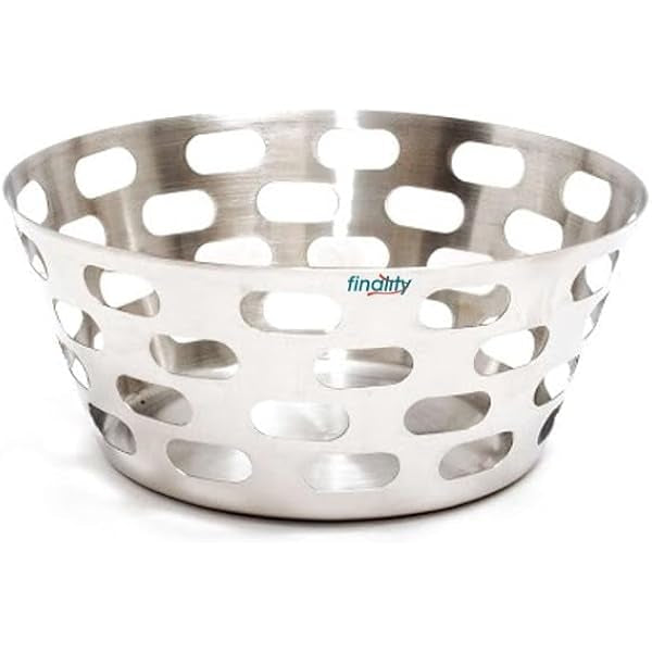 STAINLESS STEEL BREAD BASKET WITH CAPSULE HOLE